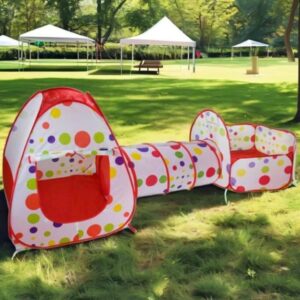 Baby Kids Children 3 in 1 Play Tent Tunnel
